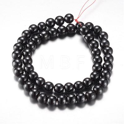 Magnetic Synthetic Hematite Bead Strands G-A165A-8mm-1