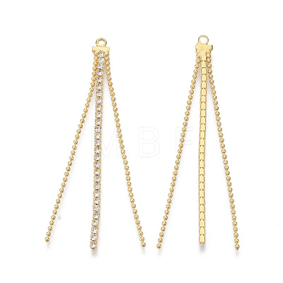 Brass Big Chain Tassel Pendants KK-S355-003-NF-1