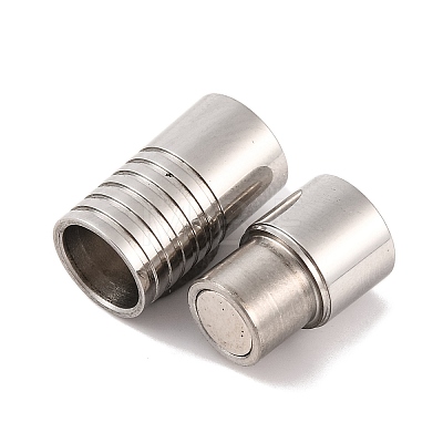 Tarnish Resistant 304 Stainless Steel Magnetic Clasps with Glue-in Ends STAS-E006-40-1