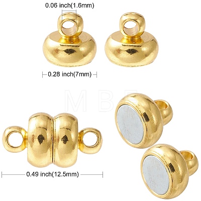 10 Sets 2 Colors Brass Magnetic Clasps KK-CJ0001-90-1