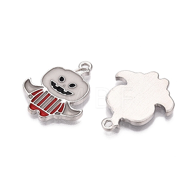 Halloween Theme Rack Plating Luminous Alloy Enamel Pendants ENAM-N056-232P-1