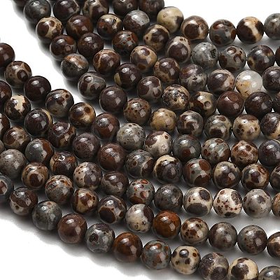 Natural Astroite Jasper Beads Strands G-H329-C02-6mm-1