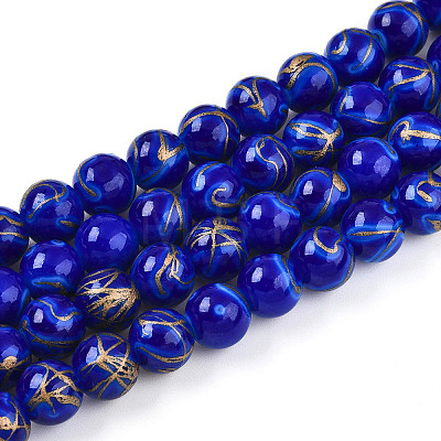 Baking Paint Glass Beads X1-DGLA-N010-10mm-05-1