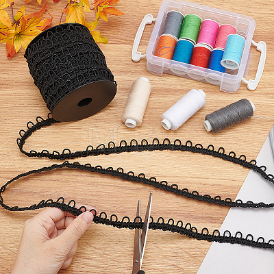 Polyester Braid Trims with Elastic Button Loops OCOR-WH0071-039A-1