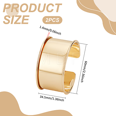 2Pcs Alloy Grooved Bangles FIND-UN0015-98A-1