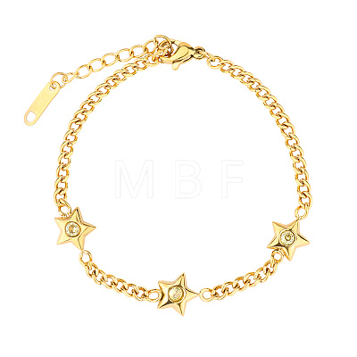 Star Micro Pave Zircon Charm Bracelet EC4914-1-1