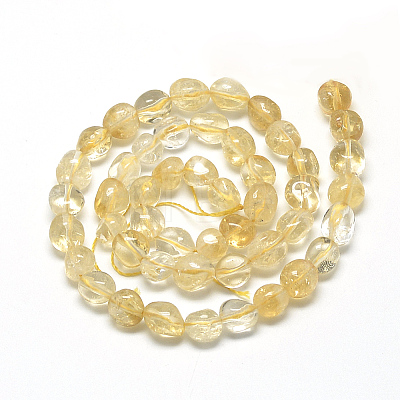 Natural Citrine Beads Strands LS-G-R445-8x10-16-1