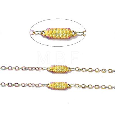 Ion Plating(IP) 304 Stainless Steel Rectangle Link Chains STAS-B041-10MC-1