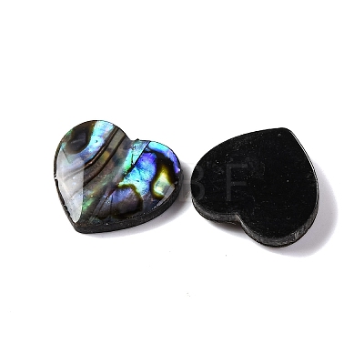 Natural Paua Shell Epoxy Resin Cabochons SSHEL-S279-01D-1