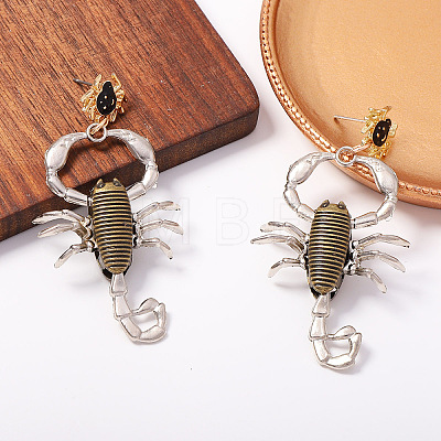Punk Halloween Zinc Alloy Enemal Stud Dangle Earrings for Women WG4F29B-03-1