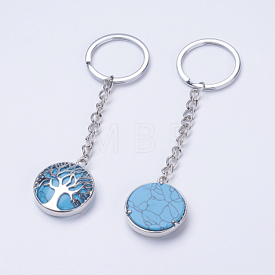 Synthetic Turquoise Keychain KEYC-E023-02H-1