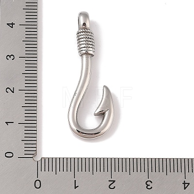 Non-Tarnish 304 Stainless Steel Hook Clasps STAS-C109-07P-1