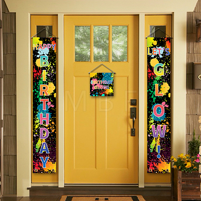 Polyester Hanging Sign for Home Office Front Door Porch Decorations HJEW-WH0023-020-1