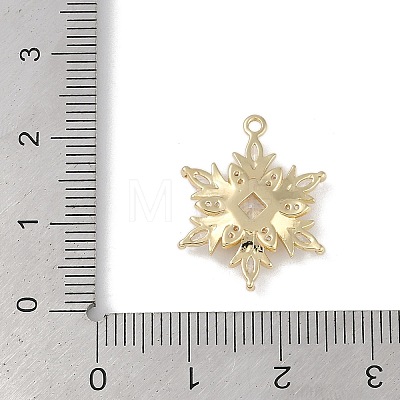 Christmas Theme Brass Micro Pave Cubic Zirconia Pendants X-KK-Z065-01-02G-1