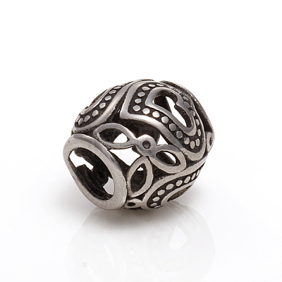 304 Stainless Steel European Beads STAS-G228-12AS-1