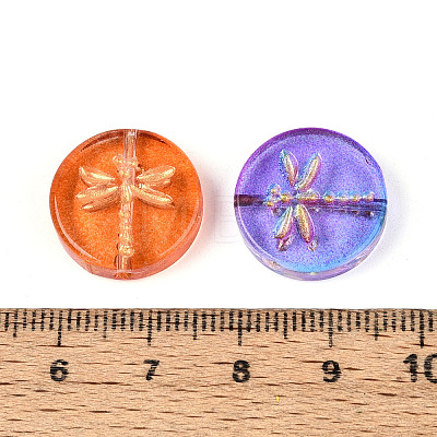 Baking Paint Transparent Glass Beads X-DGLA-N018-30-1