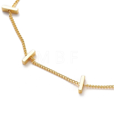 Brass Twisted Chain Curb Chain Anklets AJEW-AN00292-1