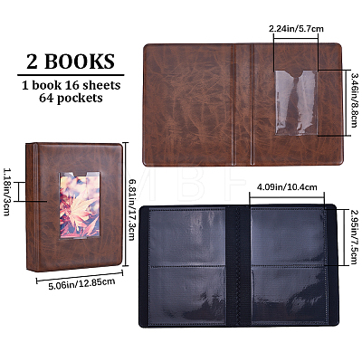 4 Inch PU Leather Photo Album AJEW-WH0248-396B-1