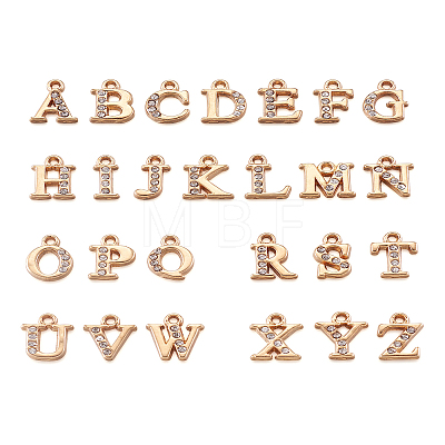 Alloy Rhinestone Charms ALRI-T008-01G-1