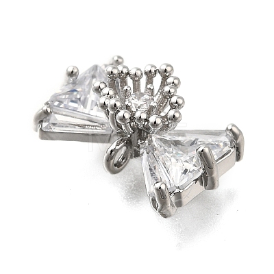 Brass Pave Cubic Zirconia Charms KK-Q048-13P-1