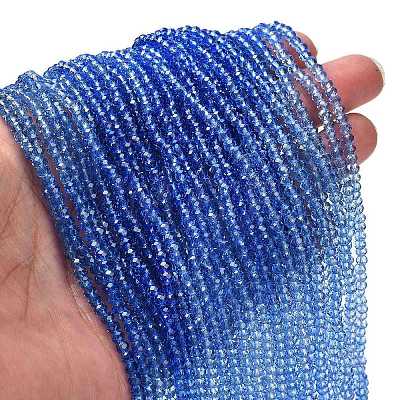 Transparent Painted Glass Beads Strands DGLA-A034-T1mm-A01-1