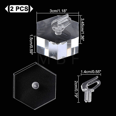 Acrylic Finger Ring Display Holders RDIS-WH0020-02A-01-1