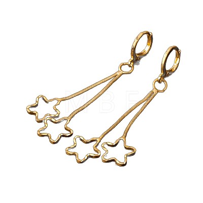 Alloy Star Tassel Hoop Earrings for Women WGF3701-01-1
