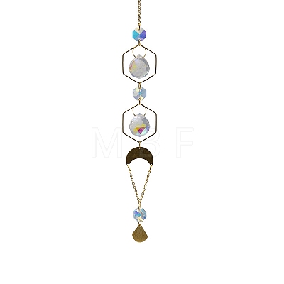 Crystal Glass Sun Catcher Pendant PW-WG9BDCB-03-1