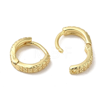 Textured Brass Huggie Hoop Earrings for Women EJEW-C097-06E-G-1