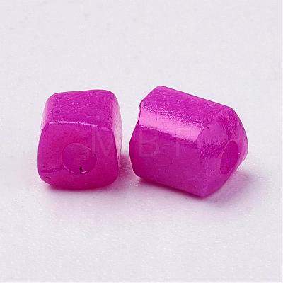 Cube Opaque Colours Glass Seed Beads SEED-R026-A06-1