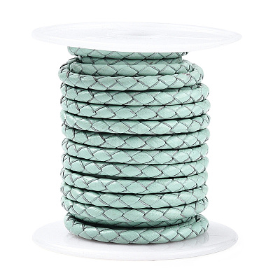 Braided Cowhide Leather Cord NWIR-N005-01F-4mm-1