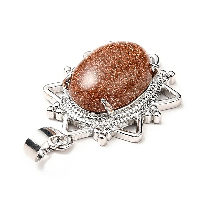 Synthetic Goldstone Pendants G-B033-03P-17-1