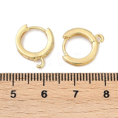 Brass Huggie Hoop Earring Findings KK-L152-20G-1