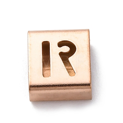 Ion Plating(IP) 304 Stainless Steel Square Slide Charms STAS-L132-07R-RG-1