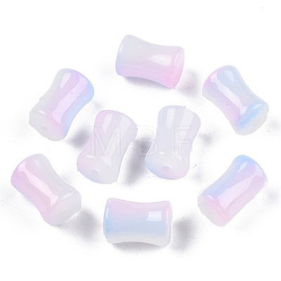 Transparent Spray Painted Glass Beads GLAA-N035-035-G04-1