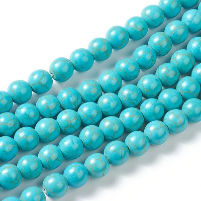 Synthetic Turquoise Beads Strands G-H263-02C-1