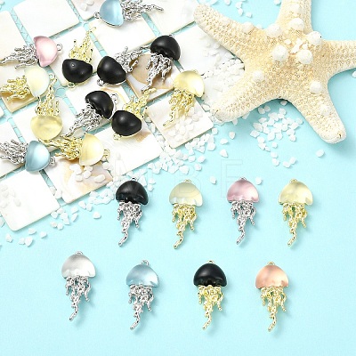 10Pcs 2 Colors Rack Plating Alloy Pendants FIND-YW0011-29-1