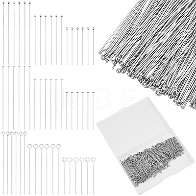 900Pcs 304 Stainless Steel Ball Head Pins & Eye Pins STAS-BBC0010-04-1