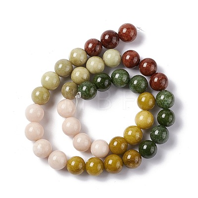 Natural White Jade Beads Strands G-I334-07C-1