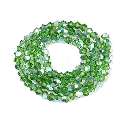 AB Color Plated Transparent Glass Beads Strands GLAA-G127-01-01M-1