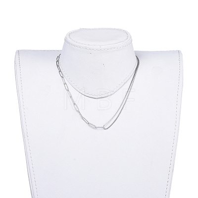 304 Stainless Steel Chain Necklaces X-NJEW-JN02767-1