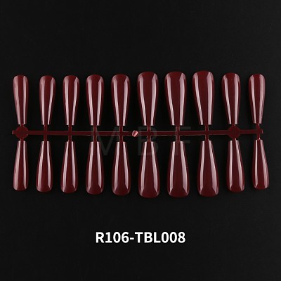 Solid Color Plastic Seamless Toe False Nail MRMJ-R106-TBL008-1