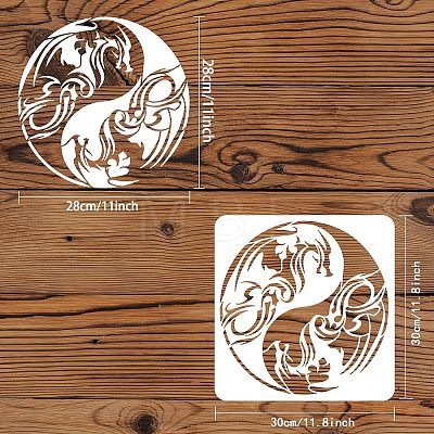 Plastic Reusable Drawing Painting Stencils Templates DIY-WH0172-886-1