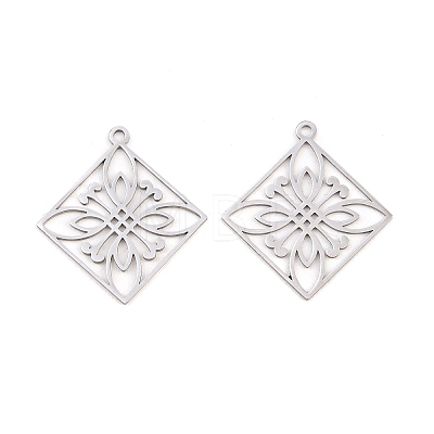 Buddhist 304 Stainless Steel Pendants STAS-E521-06C-P-1