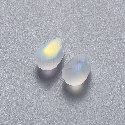 Transparent Spray Painted Glass Charms X-GLAA-R211-03-C02-1