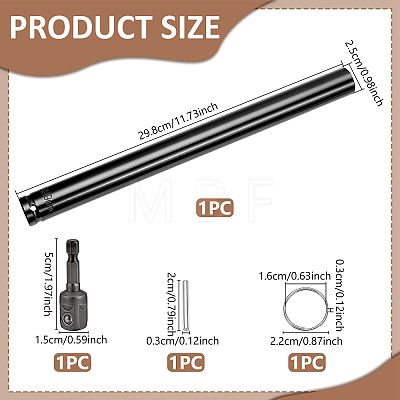 1Pc High Carbon Steel Ceiling Leveling Sleeve Screw Rod AJEW-WA0004-17-1