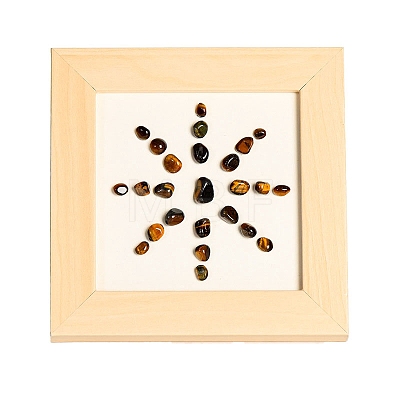 Natural Tiger Eye and Wooden Picture Frame PW-WG8662C-03-1