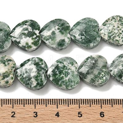 Natural Green Spot Jasper Beads Strands G-A309-A20-01-1