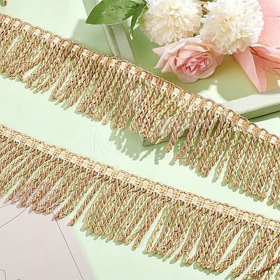 Two Tone Polyester Twisted Rope Tassel Fringe Trimming DIY-WH0304-703B-1