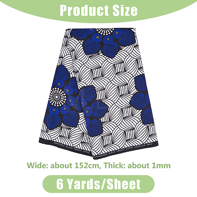 Flower Pattern Polyester Fabric DIY-WH0453-85-1